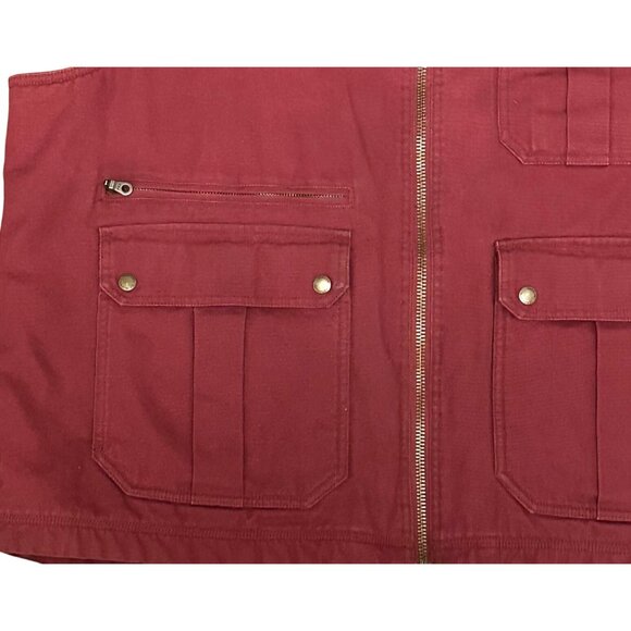 Duluth Trading Men's Iron Range Fire Hose Sherpa Canvas Chore Vest Size 2XL - Picture 10 of 15